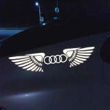 Creative Angel Wings Decorative Night reflective Car Logo Sticker