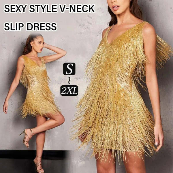 🔥Buy 2 free shipping🔥Sexy Princess Style V-Neck Slip Dress