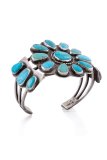 Cuff, Cluster, Turquoise, Vintage, '50's, 2722
