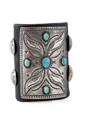 Bracelet, Ketoh, Turquoise, Repousse, Vintage, 2680
