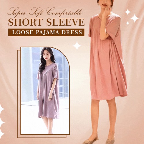 Super Soft Comfortable Short Sleeve Loose Pajama Dress 🔥