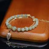 🔥Last Day BUY 1 GET 1 FREE 💞--Lucky Wada Jade gold leaf bracelet
