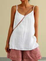 Loose Linen Inner Match Sleeveless Top