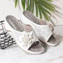 Flower Fish Mouth plus Size Slippers Hollowed Leisure Sandals