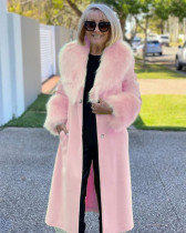Fur Long Overcoat Outerwear