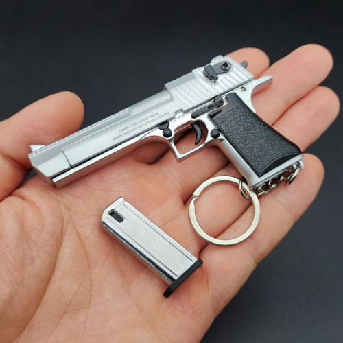 Desert eagle all -metal gun model keychain gift