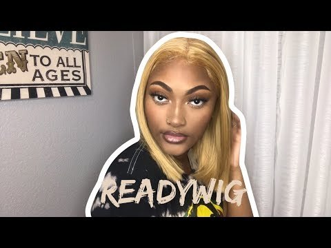 Us 47 99 Readywig Golden Blonde Short Hair Synthetic Lace Front Wig 16 Inches M Readywig Com