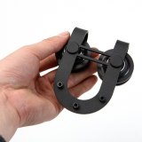 3.3 FT High Cost-Effective Black Carbon Steel REAL Mini Rustic Barn Door Hardware Track Kit for Kitchen Bathroom Cabinet Door