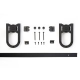 3.3 FT REAL Mini U Shaped Single Hanging Roller Sliding Barn Door Hardware for Kitchen Bathroom Cabinet Door