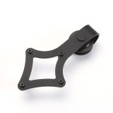 3.3 FT Diamond Black Carbon Steel REAL Mini Barn Sliding Door Hardware Track Kit for Cabinet Door