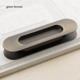 2 Pcs Hidden Zinc Alloy Recessed Pull Sliding Door Handles Bedroom Cabinet handle furniture hardware