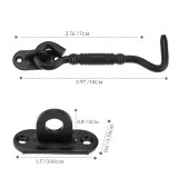 Custom American barn door lock hook stainless steel carbon steel door latch door lock Black for interior doors