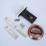 Black Invisible Door handle Lock Storage Room Wooden Door Lock TV Wall single door handles for interior door Concealed Keyless