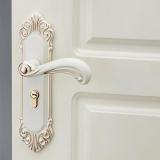 Vintage Handle Door Lock Wood Silent Locker Handle Door Lock for Home Security Interior Lockset Door Hardware