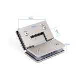 Stainless Steel Hinge for 8-10mm glass Bracket Glass to Glass Door Hinges Bathroom Shower Door Bracket Glass Door Hinge