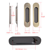 2 Pcs Hidden Zinc Alloy Recessed Pull Sliding Door Handles Bedroom Cabinet handle furniture hardware