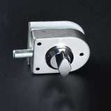High Quality Fit 10-12mm Glass Door Stainless Steel Lock Latch Rotary Knob Open Close Home Hotel Bathroom Tools Door Hardware