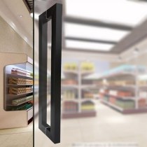 Black Stainless Steel Glass Door Handles Knobs House  Door Hardware Bathroom Shower Glass Door square Tube pull Handle