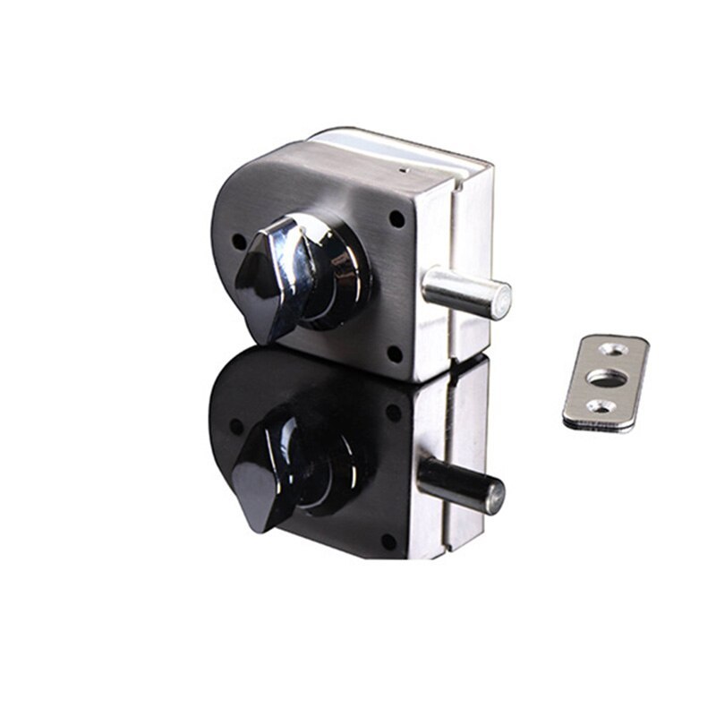 Glass Door Stainless Steel Lock Latch Rotary Knob Open Close