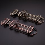 Universal Zinc Alloy Brushed Furniture Bolt Security Sliding Thickened Cabinet Latch With Screws antique bronze door lock