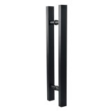 304 stainless steel square matte black glass door handle sliding wood door handle and knobs black
