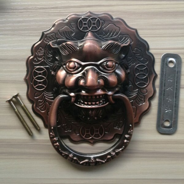 Vintage 140*155mm Large Antique Lion Door handles Door Knocker Lionhead Lions Home Decoration Door knobs antique Door Hardware