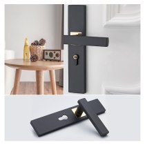 Aluminum Alloy Door Handle Locks Continental Bedroom Minimalist Interior Security Mute Swing Door Lock sets Household