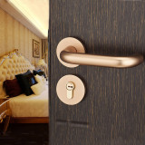 Black space aluminum door handle Interior Bedroom Split Silent door lock gold wood door hardware for safety