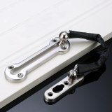 Sliding Chrome Door Lock Bolt Safety Hotel Office Security Chain Gate black Cabinet Latches decorative stainless steel hardware