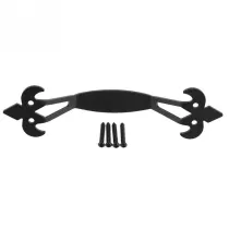 American wrought iron black door handle barn sliding door handles and knobs decorative wood door handle for interior doors
