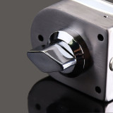 High Quality Fit 10-12mm Glass Door Stainless Steel Lock Latch Rotary Knob Open Close Home Hotel Bathroom Tools Door Hardware