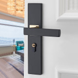 Aluminum Alloy Door Handle Locks Continental Bedroom Minimalist Interior Security Mute Swing Door Lock sets Household