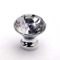 30mm Diamond Shape Crystal Glass Cupboard Pulls Drawer Knobs