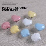 Cartoon child room furniture handle kids heart-shaped ceramic handle