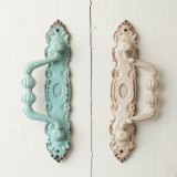 American Antique Double Hole Handle European Pastoral Hanging Ring Mediterranean Retro Furniture Cabinet Drawer Handle