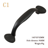Vintage personality Handle cabinet cupboard door knobs black Handles for furniture kitchen interior doors