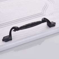 Kitchen furniture Knobs round handle black 96/128/160mm Cupboard Wardrobe Closet door pulls for home interiors