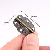 10 Pcs 30*22mm antique Furniture hinge metal printing small wooden gift box hinge