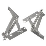2 Pcs 80 Degree Spring Hinges Cabinet Door Lift Up Stay Flap Top Support Cupboard Kitchen