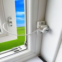 Window Security Chain Lock Sliding Security Limiter Lock Stop Door Restrictor Child Safety Anti-Theft Locks Home Hardware
