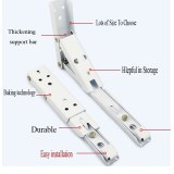 2 Pcs 8-20 Inch White Triangle Folding Angle Bracket Adjustable Wall Mounted Durable Bearing Shelf Bracket DIY Home Table Bench