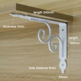 2 PCS European Tieyi Triangle Bracket Fixed Bearing shelf  with Right Diaphragm Bracket Black and White on Wall mount