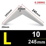 2 Pcs 8-20 Inch White Triangle Folding Angle Bracket Adjustable Wall Mounted Durable Bearing Shelf Bracket DIY Home Table Bench