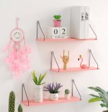 Iron Wooden Decorative Wall Shelf Storage Rack Organization for Kitchen Kid Room DIY Wall Decoration Holder Home Decor