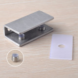 High Quality 304 Stainless steel Clamps Clips For 8-11mm Glass Shelves Support Brackets clamp Wood Acrylic Hardware Accessories