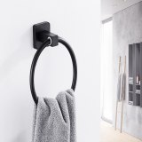 Perforation-free Towel Rack stainless steel towel pole bathroom wall hanging towel ring