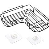 Bathroom Accessories Punch Free Corner Bathroom Shelf Bathroom Fixtures Wrought Iron Storage Rack Kitchen Tripod Wall Shelf