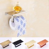 High quality 304 Stainless Steel Wall Mounted Bathroom holder toliet single roll paper holders shelf of bathroom hardware