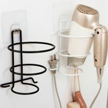 1pcs Iron Wall Mounted No Drilling Hair Dryer Stand Hotel Bathroom Shelves Shelf Storage Hairdryer Rack Holder Hanger