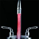 1pc Led Tap Light Temperature Sensor No Battery Water Stream Faucet Rgb Glow Shower